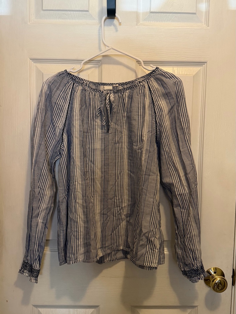 GAP Striped Long Sleeve Top - Blue/White